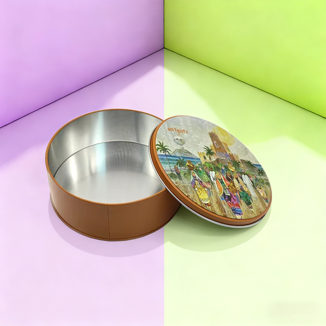 Custom Food Grade  Container Cans Small Metal Air Tight Sealed Matcha Powder Tea Coffee Tin Box Packaging
