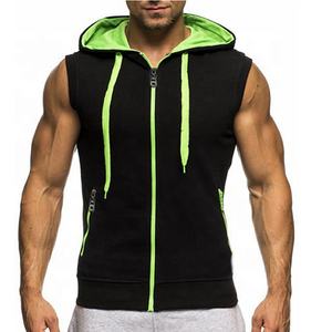 New Best Quality <b>Sleeveless</b> Zipper <b>Hoodie</b> for Men - Product Image 1