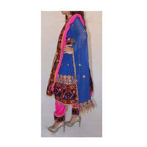 Vestido afgano tradicional para mujer, holgado, de manga larga, hecho a mano, ropa étnica cultural para mujer - Product Image 5