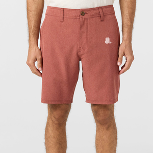 Shorts Bermuda Homme Oxford en Polyester Taille Haute avec Logo Avant, Fermeture à Cordon, Tissu Respirant, Poches, Style Décontracté - Product Image 1