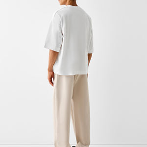 T-shirts personnalisés pour hommes, coupe ajustée, respirants, écologiques, de haute qualité, en polyester/coton, pour le fitness, tailles plus, ODM - Product Image 2