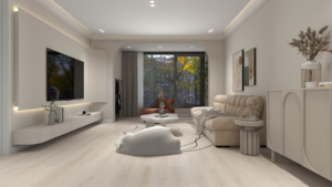 Pisos de Vinilo SPC con Diseño de Madera Clara, Resistentes al Agua, Paneles de Piso Rígidos Encastrables para Sala de Estar, Dormitorio, Hotel - Product Image 1