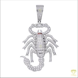 จี้รูปแมงป่องประดับเพชรโมอิสซาไนต์ VVS เงินแท้ 925 สไตล์ฮิปฮอป - Product Image 3