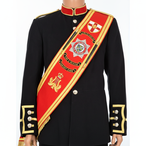 Banda de uniforme ceremonial de Mylar personalizada al por mayor con reproducción de bordado real para equipo de defensa personal - Product Image 1