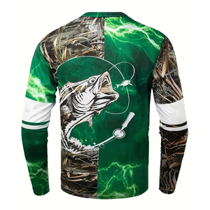 Camisetas de Pesca para Hombre con Logotipo Personalizado, Protección UV, Equipo de Caza, 100% Poliéster, Absorción de Humedad, Sublimadas, para Senderismo, Aloha, Trabajo - Product Image 6
