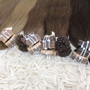 I TIP Meilleures ventes Extensions de cheveux humains chinois 100% vierges Remy longues, lisses crépus, sans traitement chimique, non teintes, couleur plus foncée - Product Image 2