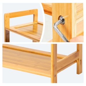 Scarpiera in bambù a 3 livelli colore legno naturale 68*25*51.5cm - Product Image 6