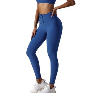 Leggings de Yoga de Compresión con Cordón Ajustable para Mujer, OEM ODM, Pantalones Deportivos para Gimnasio con Efecto Levanta Glúteos, Venta al Por Mayor - Product Image 5