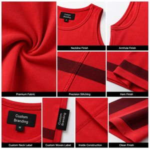 เสื้อกล้ามลำลองผู้ชายสำหรับฤดูร้อน ผ้าถักจากฝ้าย/ใยไผ่ คอกลม ลายเรียบ แห้งเร็ว ระบายอากาศได้ดี เหมาะสำหรับออกกำลังกาย - Product Image 5