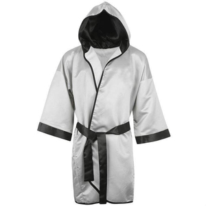 Robe de boxe personnalisée pour équipe de combat, en satin de haute qualité, à capuche, tenue d'entrée durable pour événements de boxe - Product Image 4