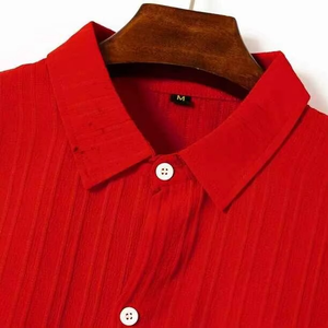 Ensemble T-shirt et short décontracté en velours côtelé pour homme, couleur unie, deux pièces, avec logo personnalisé, collection été 2026 - Product Image 5