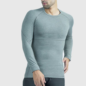 Men Gym Wear Workout Compression T Shirt Lightweight Breathable Quick Dry Regular Fit Short Sleeve Fitness Training Custom <b>Logo</b> - Product Image 2