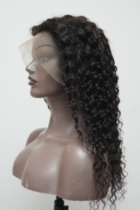 Peluca de cabello humano rizado profundo Kinky Jerry con encaje frontal, cabello brasileño natural largo sin procesar, peluca completa con encaje frontal para mujer - Product Image 3