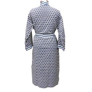Robe Kimono Indienne en Coton Respirant à Col en V et Fermeture Ceinturée, Imprimée Numérique, Longueur Intégrale, Vêtement de Nuit Standard, Printemps - Product Image 6