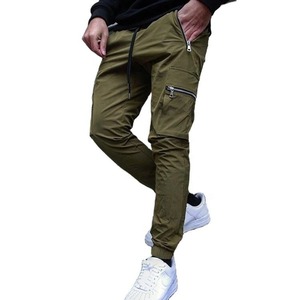 Pantalon cargo jogger slim gris pour homme OEM, 100 % coton respirant, streetwear, multi-poches, fournisseur d'usine - Product Image 6