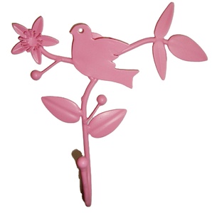 Vêtements de salon, crochet d'oiseau décoratif caché sans cristal-rose mural en métal noir vêtements d'espace de luxe - Product Image 1