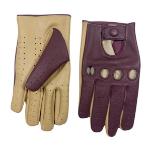 Gants de conduite professionnels en cuir véritable, confortables et respirants, avec coutures durables - Product Image 1