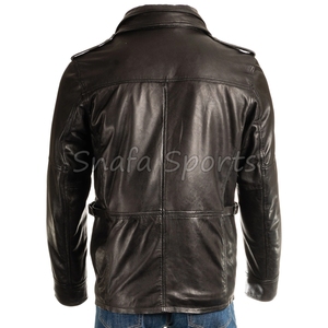 <b>Men's</b> Plus Size Casual Winter Genuine Sheep Leather Motorcycle <b>Jacket</b> Solid Color High Quality Street Fashion Breathable - Product Image 4