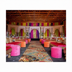 <b>Wedding</b> Stage Platform Fiber Glass Iron Base Structure Permanent Stage Setup <b>Frame</b> for Event Decoration Mandap Stage Stand Kit - Product Image 1