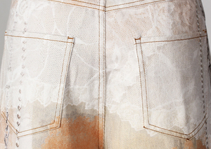 Jean ample taille haute pour femme, style Y2K, imprimé artistique vintage, coupe palazzo, en denim délavé, streetwear, coupe décontractée - Product Image 4
