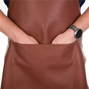 Overol de Trabajo Unisex de Cuero Genuino de Alta Calidad, Color Marrón, Resistente al Agua, Múltiples Bolsillos, Detección de Agujas, Fusión sin Costuras HARAZ - Product Image 2