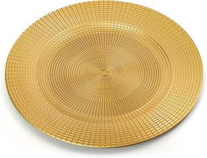 Assiette de présentation à motif marbré, base décorative moderne pour tables de banquet d'hôtel - Product Image 3