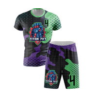 Ensemble uniforme de football Mashadi 7V7 imprimé par sublimation, respirant, personnalisé, noir, vert, camouflage, logo Husky, maillot et short