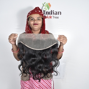 Cabello humano natural vietnamita frontal HD 13*4, ondulado, al por mayor, cutícula alineada, tejido de onda profunda sin procesar - Product Image 5