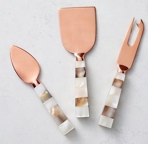Stylish Copper <b>Cheese</b> <b>Knives</b> <b>Set</b> With Resin Handles Perfect For Decorative Kitchenware Hotel Use And Server Ware Tools - Product Image 1