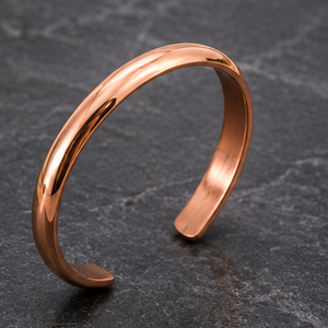 Pure Copper Plain High Polish Open Cuff Therapy Bracelet Handmade Pure Copper Luxury Fashion Jewelry - Product Image 3