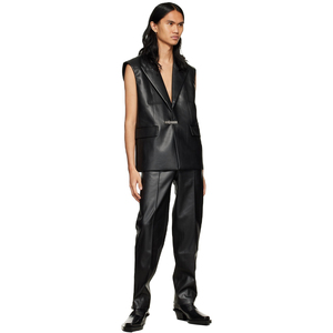 Women <b>Flared</b> Faux <b>Leather</b> Pants High Waist Elegant Fashion Bottom Wear Stretch PU <b>Leather</b> <b>Trousers</b> Stylish Vintage Look - Product Image 2