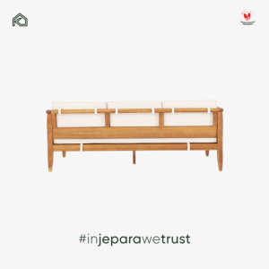 Handmade Jepara Solid Teak Modern Scandinavian Design Durable Outdoor Sofa Custom Size Patio Villa Resort Hotel Living Room Park - Product Image 3