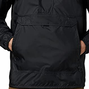 2023 Black Color Waterproof <b>Men</b> Windbreaker <b>Jacket</b> Custom Plus Size Canvas <b>Jacket</b> Stand for Spring Autumn Hooded Windbreaker - Product Image 5