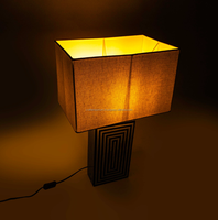 Lampes de table élégantes en résine avec motifs incrustés à la main, écologiques, durables, décoration intérieure