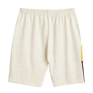 Shorts en tissu éponge personnalisés en poly/coton, avec cordon de serrage et taille élastique, coloris crème, jaune et noir, style décontracté et sportif, respirant, pour la gym - Product Image 2