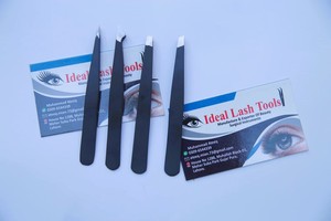 Juego de Pinzas para Cejas de Acero Inoxidable de Color Personalizado, Herramientas Profesionales para el Cuidado de las Pestañas con Punta Inclinada - Product Image 2