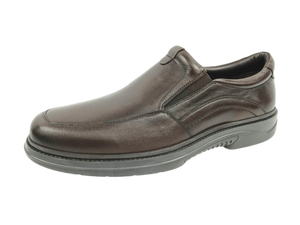 Mocasines de Cuero Marrón para Hombre, Punta Redonda, Sin Cordones, Acolchados, Zapatos de Oficina y Carrera, Suela de Goma, Diseño Sólido, Entresuela de EVA - Product Image 3