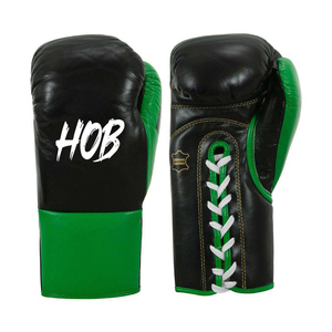 Guantes de Boxeo de Cuero Vacuno con Logotipo Personalizado a Precio Profesional, Cómodos, con Cierre de Gancho y Bucle en los Dedos, Guantes de Alta Calidad - Product Image 3