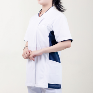 เสื้อคอตตอน45% สแปนเด็กซ์ผ้าฝ้าย52% ชุดยูนิฟอร์มทางการแพทย์เป็นมิตรกับสิ่งแวดล้อม - Product Image 3