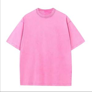 เสื้อยืดคอกลมโอเวอร์ไซส์ แขนสั้น ผ้าฝ้ายคุณภาพสูง 100% สำหรับผู้ชาย ดีไซน์สั่งทำได้  แบบย้อมสีสโตนวอช - Product Image 6