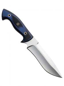 Herramienta Utilitaria Recurvada de Acero Satinado de Alta Resistencia y Precisión con Mango Contorneado de Compuesto G10 Azul - Product Image 4
