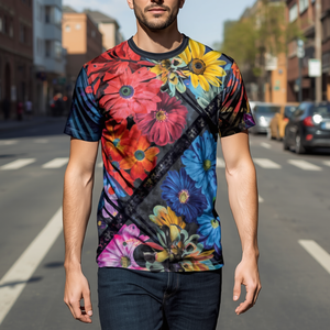 เสื้อยืดเปล่าสำหรับผู้ชาย สำหรับงานพิมพ์ ผ้าฝ้าย แขนสั้น ปรับแต่งได้ พร้อมบริการ OEM ODM - Product Image 1