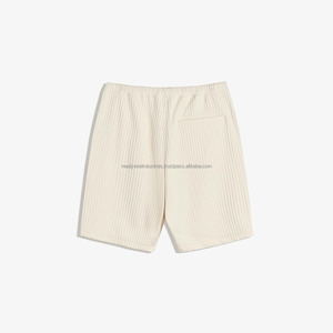 Fabricant de shorts en jean personnalisés à double genou délavés à l'acide pour hommes shorts en jean en relief 3d - Product Image 4
