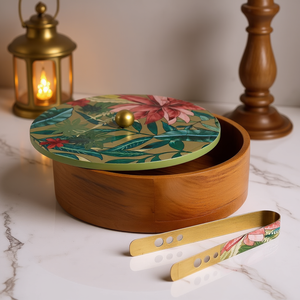 Premium Handcrafted Wooden Roti Box Spice Organizer Chapati Container Bohemian Modern Design Freshness Bread <b>Storage</b> - Product Image 3