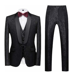 Costume trois pièces élégant et décontracté pour homme, idéal pour le bureau, les mariages, ou comme tenue de marié. Vente en gros et services OEM. - Product Image 1