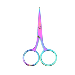 Outils de maquillage pour les poils du visage, ciseaux à sourcils, coupe-poils, haute qualité, prix bas, design professionnel, acier inoxydable, droit - Product Image 1