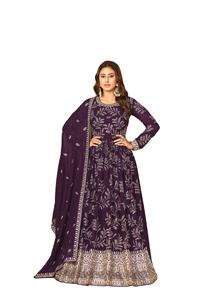 Último diseñador Faux Georgette Thread Work Anarkali vestido de Fab Zone - Product Image 2