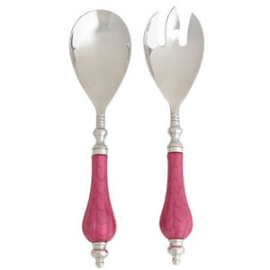 Eco-Friendly Handmade Gold <b>Salad</b> <b>Server</b> Set Stainless Steel And Brass Material Elegant Tableware Serving Spoon And Fork For Home - Product Image 2