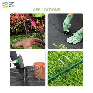 Piquets de fixation galvanisés de haute qualité 3x23cm pour toile de paillage, tapis de jardin et tuyau d'arrosage - Product Image 4