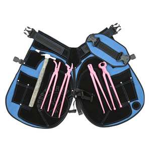 Kit d'outils de fermeur durable avec tablier, marteau de fermeur noir, outil de décollement rose, décolleur de clous, pince à clous courbée et à dents d'alligator - Product Image 1